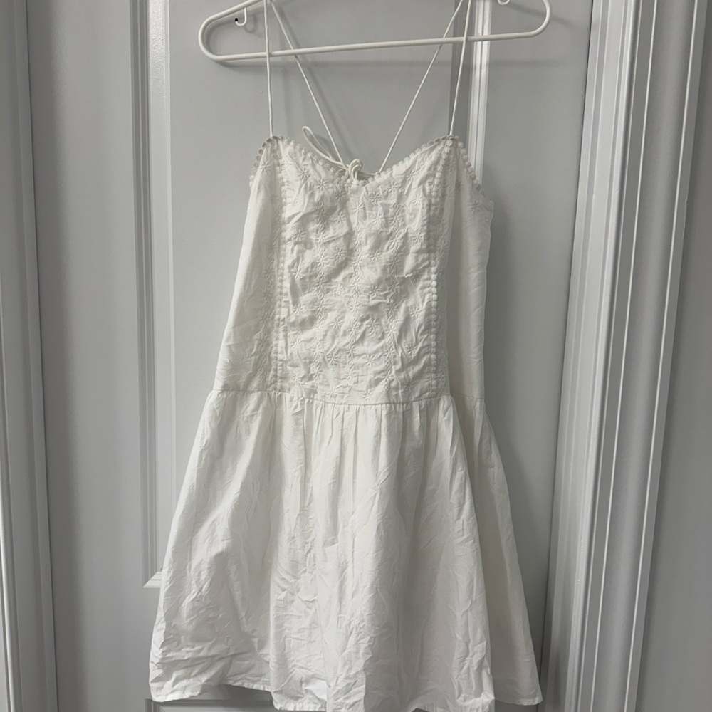 Gap White Cotton Summer Dress Sz XS